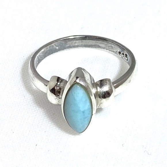STERLING SILVER Jewelry - STERLING SILVER .925 LARIMAR BLUE STONE RING 6.25